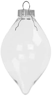 4 Pack 4.5" Clear DIY Plastic Teardrop Ornaments by Make Market® - Christmas Ornaments