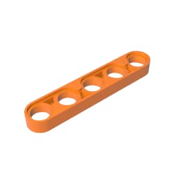 GDS-693 Compatible with LEGO 32017 Technic Beam 1x5 Thin, Orange, 50 PCS — image 1