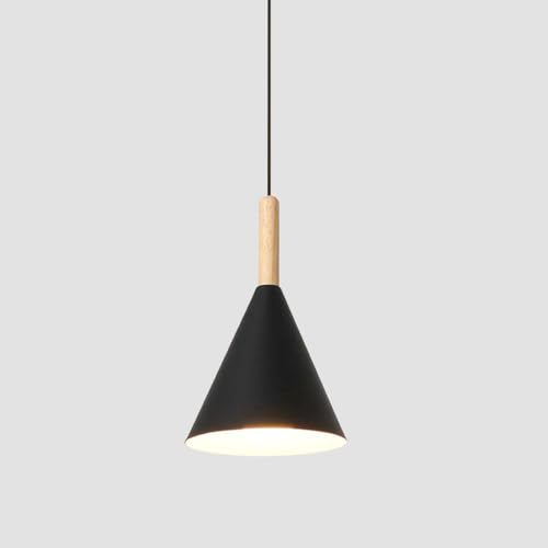 Lámpara colgante de comedor macarrón con diseño cónico e iluminación ajustable E27 2