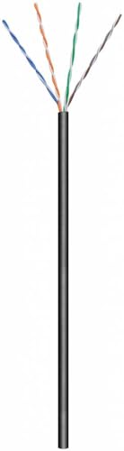 CAT 5e Câble Réseau Outdoor, U/UTP, Noir, 100m - 57198