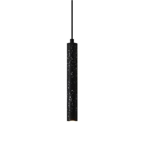 Lustre cylindre en béton gris rétro avec hauteur réglable pour îlot de cuisine