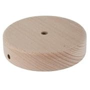 Image of B&P Lamp 8 Inch Diameter Disc Shaped Wooden Lamp Base, Unfinished
