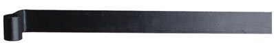 Générique - Penture coudee non percee-acier noir - Section mm.40 x 6 - Long. mm.400 - Ø mm.14 -