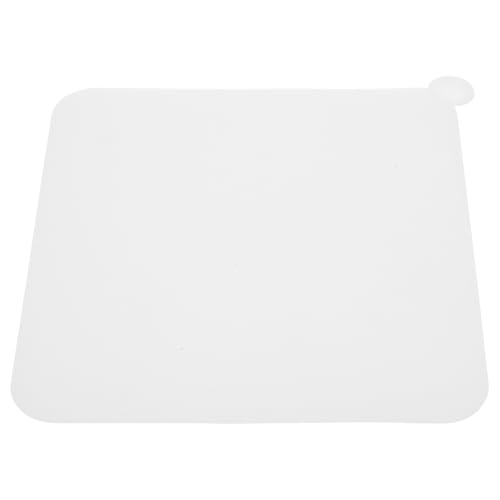 HEALEEP Tapa de Drenaje de Silicona Translúcida 20x20 Cm, Cubierta Antimoscas para Desagüe de Baño y Cocina, Filtro Cuadrado para Sumidero, Protección contra Olores y Obstrucciones