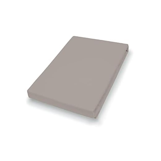 Hahn Haustextilien Primera Elastan-Feinjersey-Spannbettlaken für Topper (Boxspringbettauflage), Sand/Taupe 140x200 bis 160x220 - Steg ca 4-10 cm