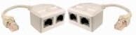 Cat5e RJ 45 Pair Splitter Adapter 1 Pack (Gray)