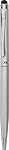 Zebra Pen, StylusPen, 0.7mm Point Fin encre noire Ballpoint avec 5.0mm Stylus, Barrel d'Argent Twist-Action, Dual-Purpose pour le papier et l'écran 1-Pack (33161)