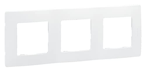 Legrand Niloé 665003 NL-Plaque pour interrupteur avec 3 entrées, Blanc