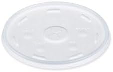 Lids for Foam Cups and Containers, Fits 32 oz/44 oz/60 oz Hot Cups, Plastic, Translucent, 1,000/Carton