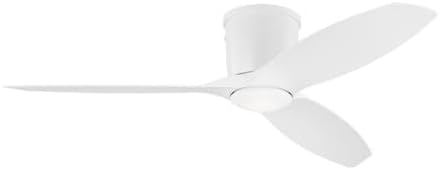 Monte Carlo Titus - 3 Blade Hugger Ceiling Fan with Light Kit in Modern Style-9.8 Inches Tall and 52 Inches Wide-Matte White Finish