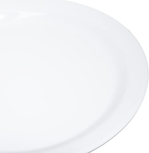 Carlisle FoodService Products Dallas Ware Reusable Plastic Plate with Rim for Buffets, Home, and Restaurants, Melamine, 9 Inches, White, Medium (Pack of 48) - Image 3