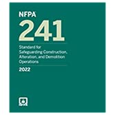 Paperback NFPA 241, Standard for Safeguarding Construction, Alteration, and Demolition Operations, 2022 Book