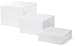 Red Co. Set of 3 Glossy White Acrylic Cube Display Nesting Risers with Hollow Bottoms