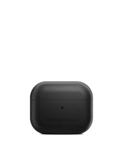 Image of Dailyobject Leatherite AirPods Case Cover Compatible with Apple Airpods Pro 2 | Durable Leatherite Material | Shock Resistant & Lightweight | Compatible Wireless Charging | Stylish Design - (Black)
