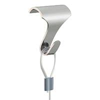 Image of Taskar Large Chrome Picture Rail Hooks for Picture Hanging Pack of 2