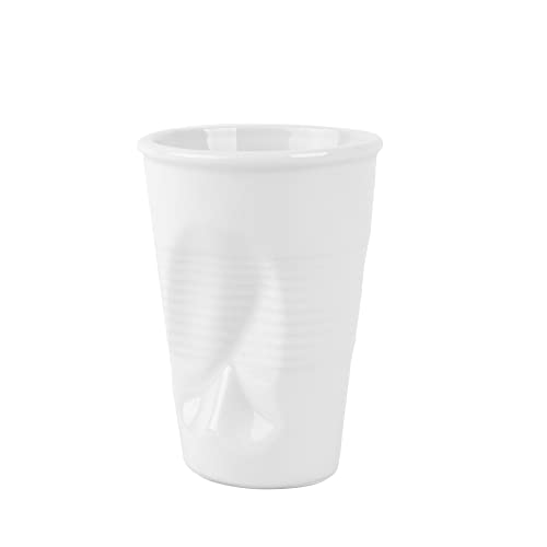 Holst Porzellan SL 002 Snack Line Lot de 6 gobelets pliants et froissés 11 cm Blanc 7,7 cm