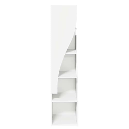 Armoire d'angle moderne avec 5 étagères pour dossier et vêtement