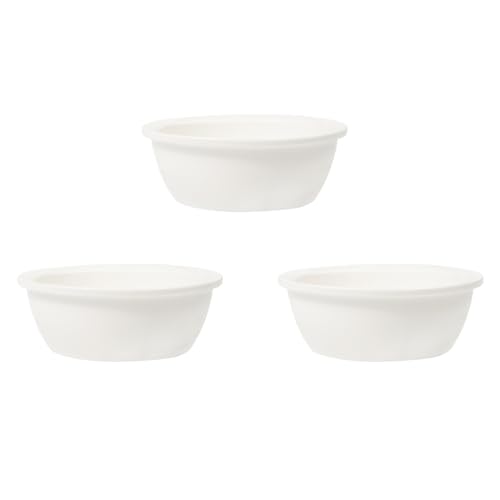 GUUSII HOME 3 Stück Ersatznäpfe Ersatzschalen Keramik für Bambus Foodbar, mikrowellen und spülmaschinenfest(12cm-6.76oz)