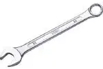 Industries CW-15 Combination Wrench, 0.6 inch (15 mm) Opposite Side, 12 Angle, Surface, Forged, Glasses 15° Spanner, Tsubamesanjo, Made in Japan