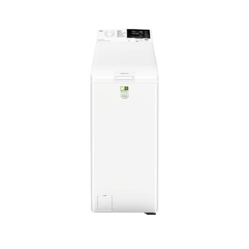 AEG LTA6G7331E, Lavadora de Carga Superior 7 Kg, 1300 rpm, Libre Instalación, Función Prosense, Soft Opening, Programa Timesave, Cajón LiquiSystem, Display LCD, Serie 6000, Blanca, Clase A