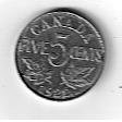1922 Canada 5 Cents Coin KM#29