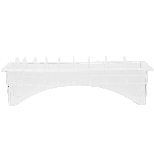 LALAFINA 1pc box Clipper Slots Barbershop Universal Electric Replacement Case Tray Comb Guard Cutter Caliper Base Plastic Shop Holder Rectangular Storage for Hairdressing Blade