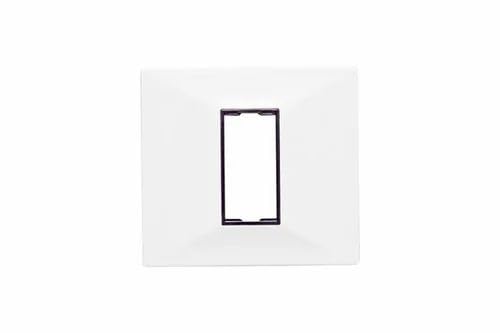 SEER 1 Module Switch Board Cover Plate, White Chrome Finish, Polycarbonate Frame (1 modular plate)-picture-13