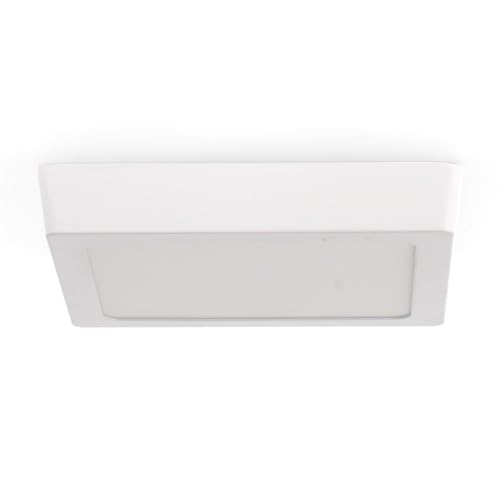 M Ledme - Panel de Superficie Serie Slim Cuadrado 12W, 1200lm, Luz Neutra (4500k). Lámpara de techo de interiores IP20. Ideal para Cocina, Dormitorio., Baño. Instalación sencilla, LM5251.