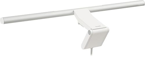 Image of BenQ ScreenBar Pro Monitor Light Bar, LED Screen Lamp with Motion Sensor, clamp, Touch Control, USB-C Power, Ultra Wide Lighting, Dimmable Eye-Care Lamp, Adjustable Colour Temperature (Silver)