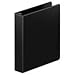 Wilson Jones D-Ring Label Holder Binder, 1-1/2" Capacity,11"x8-1/2",Black