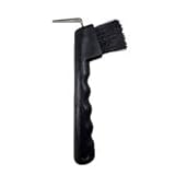 MPMH Ergonomic Horse Hoof Pick Brush with Heavy-Duty Rust-Resistant Steel Pick and Durable Nylon Bristles – Ideal for Hoof Care, Easy to Clean (Black)