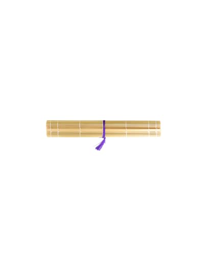 Image of Yasutomo Fudemaki Natural Roll-Up Brush Holder, 10 1 /2 X 11 1 /2 inches, Bamboo (FM3N)