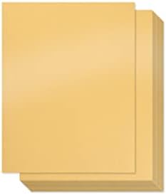 Gold Shimmer Paper - 100-Pack Metallic Cardstock Paper, 92 lb Cover, Double Sided, Printer Friendly - Perfect for Weddings, Birthdays, Craft Use, Letter Size Sheets, 8.5 x 11 Inches