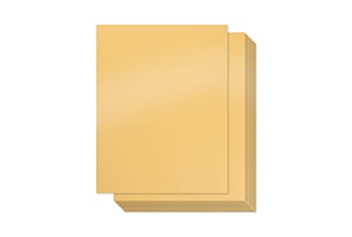 Gold Shimmer Paper - 100-Pack Metallic Cardstock Paper, 92 Lb Cover, Double Sided, Printer Friendly - Perfect For Weddings, Birthdays, Craft Use, Letter Size Sheets, 8.5 X 11 Inches #TOP4