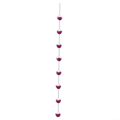 Villa Rose Chaîne de pluie en fer résistant à la rouille avec longueur réglable de 225 cm offrant un drainage extérieur fonctionnel et une ambiance sonore japonaise