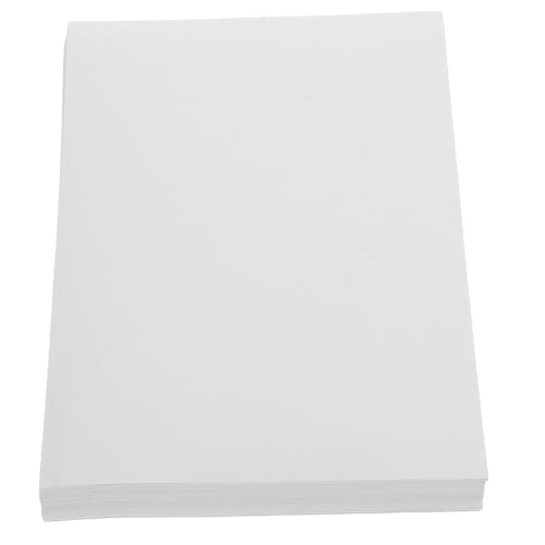 MINAOLULUS 100 Hojas de Papel Adhesivo de Vinilo en Color Claro A5 Mate, y Compatible con Impresoras de Inyección de Tinta, Papel Imprimible Multifunción para Etiquetas Adhesivas y Pegatinas