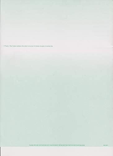 BLANK PERFORATED STATEMENT PAPER-NO CREDIT CARD LOGOS (500 GREEN)
