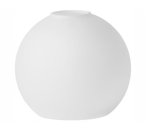 Ersatzglas Kugel Glas - Rund Lampenschirm Weiß Ø 15 cm Ersatzschirm für E27 Fassung Öffnung 42mm (N-KDE)