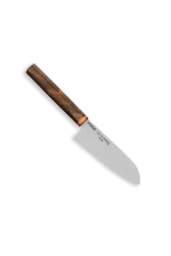 Pirge PROSHARP Cuchillo de Cocina Tradicional japonés Profesional | Cuchillo Sushi Inoxidable | Resistencia a la corrosión | Mango ergonómico de Palisandro (Santoku)
