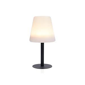 Smartwares Lampe de table solaire OSL-50012 – Utilisation intérieure ou extérieure – Aussi rechargeable par câble USB inclus – Intensité variable – Lumière blanc chaud