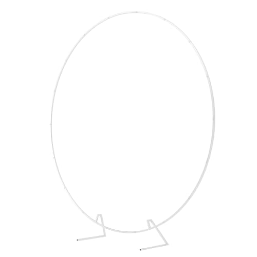 Image of Fomcet 7.2ft Round Backdrop Stand White Circle Arch Metal Wedding Arch | Circle Backdrop Stand Round Arch Stand Balloon Arch Frame for Wedding Ceremony Birthday Party Baby Shower Bridal Decorations