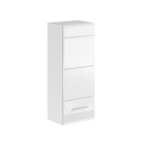 Meublorama Demi Colonne de Salle de Bain – Blanc laqué – KLEANKIN