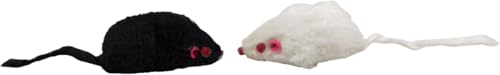 Jack and Vanilla, Jouets pour Chats en Forme de Souris, 4 pièces, 5 cm, stimulent l'instinct de Chasse, en matériaux durables et Non Toxiques, faciles à...