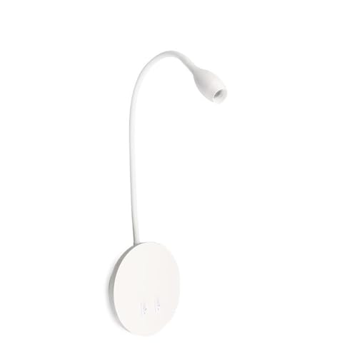 Lámpara de pared interior de 2W con luz de lectura para cabecera blanca