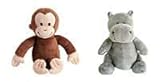 Hippo & Curious George Monkey 2 Kohl’s 12' Plush Stuffed Animals Set Collectible Cool