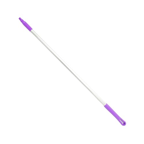 Image of SPARTA Adjustable Aluminum Broomstick, 48 inch Mop and Broom Handle Replacement with Color-Coded System for Environments with Harsh Cleaning Agents, Aluminum, 48 Inches, Purple, (Pack of 12)
