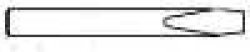 3/16in TAPER CHISEL TIP, 3/16in Tip Width, HT 313 X