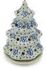Polmedia Polish Pottery Christmas Tree Candle Holder - Starlit Wings Pattern Handmade in Boleslawiec Poland by Ceramika Artystyczna + Certificate of Authenticity