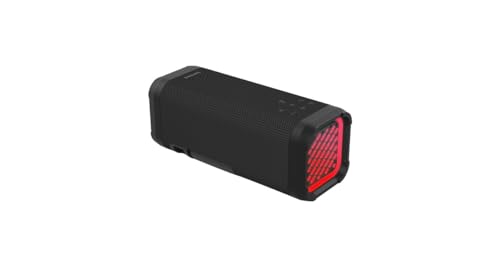 Philips TAS2000B kabellose Bluetooth-Lautsprecher mit LED-Lichtshow, 20 W Bass+, Auracast, 20 Std. Wiedergabezeit, nach IPX5 spritzwassergeschützt, USB-Wiedergabe, Mikrofon, App-Steuerung – Schwarz