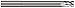 Micro 100 GLR-250-2 Square End Mill - Reduced Neck, 1/4" Cutter Dia, 1/2" LOC, 2-1/2" Reach.230" Neck Dia, 2 Fl, 1/4" Shank Dia, 4" OAL, Uncoated